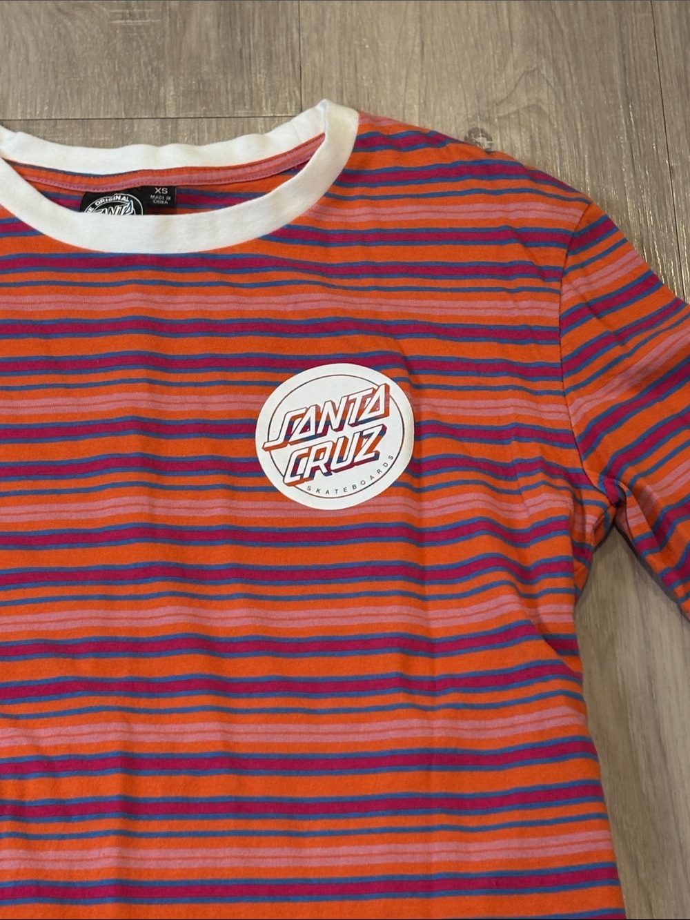 Santa Cruz Skateboards Stripe Ringed Dot Boyfriend Ringer Long sleeve tee - Picture 5 of 13